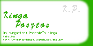 kinga posztos business card